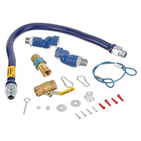 Dormont Gas Hose Kit, 3/4in Dia , Snapfast, Swivel Max 1675KIT2S36